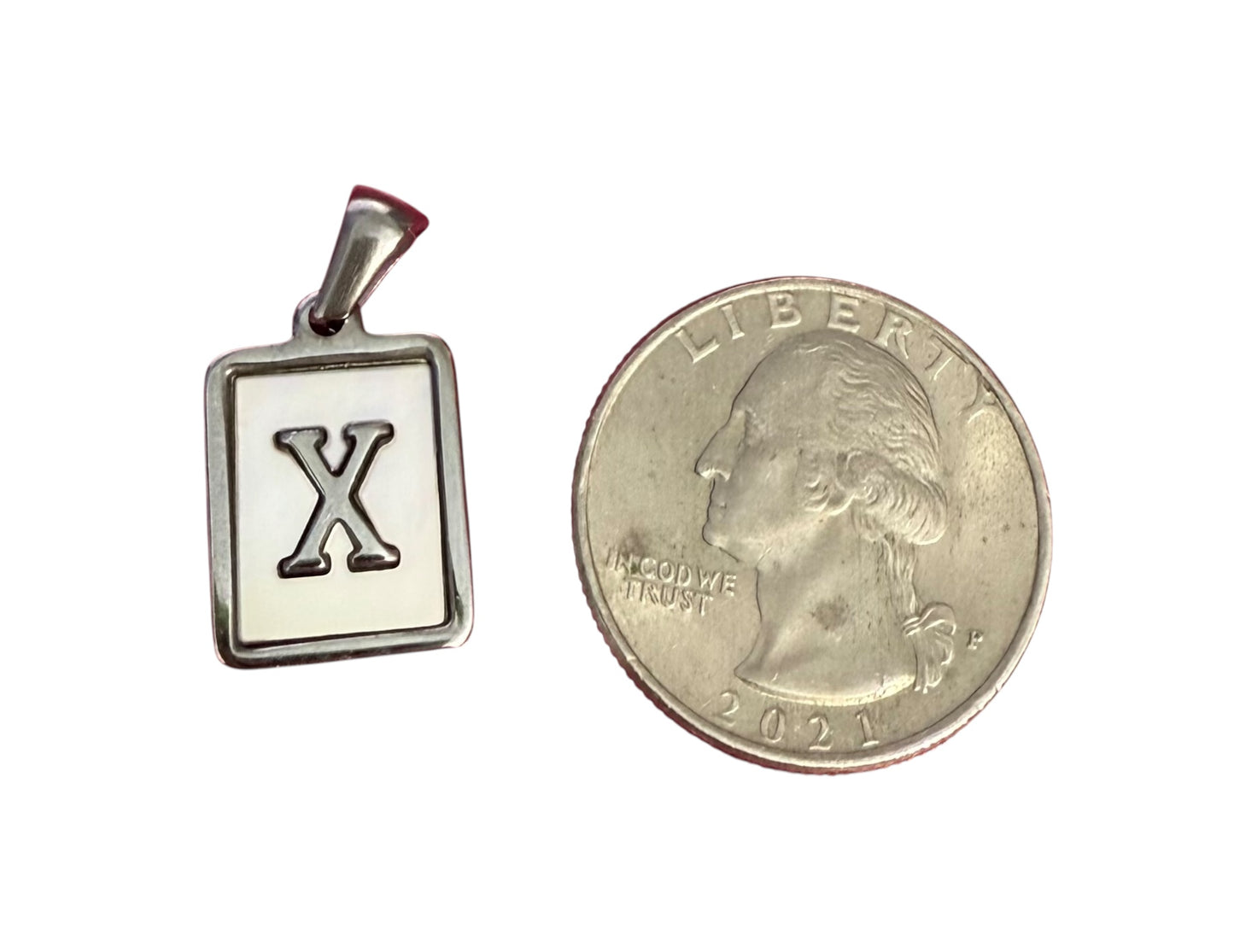 Inicial del Nombre Plateada
Letra X