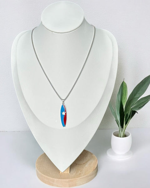 Collar Tabla de Surfing  con los Colores de la Bandera.