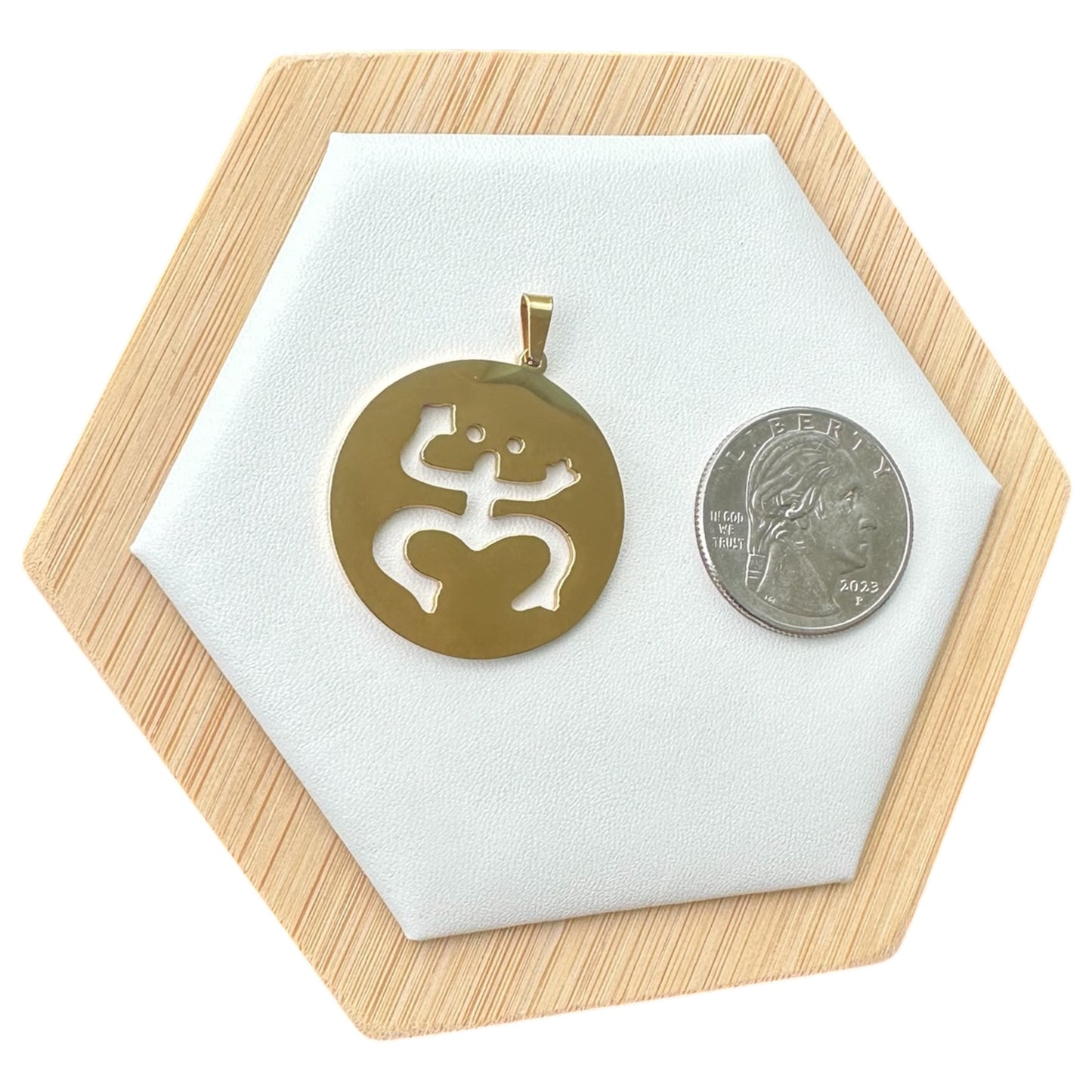 Collar Coqui Taino Dorado (Grande)