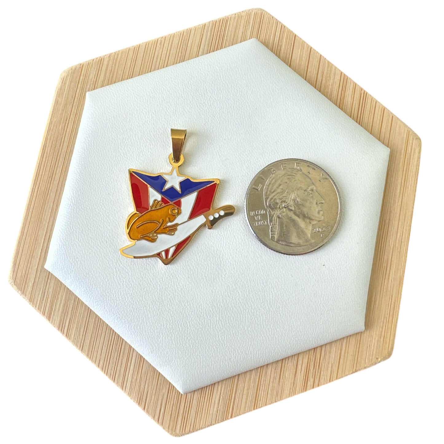 Collar Bandera Coqui/Machete Dorado