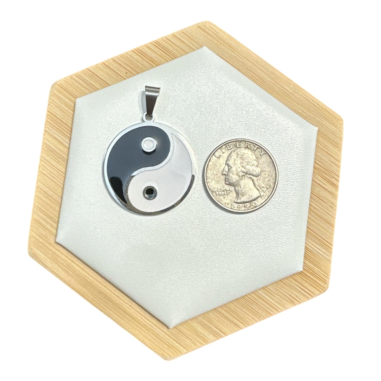 Collar Ying Yang en Plateado