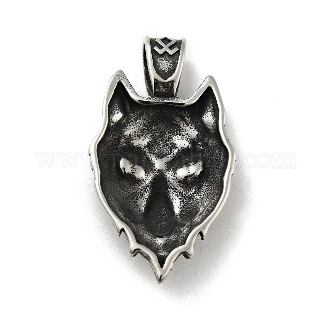 Cadena con Lobo en Stainless Steel.
