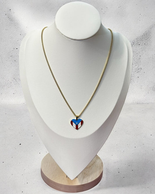 Bandera Corazón Multi en Dorado