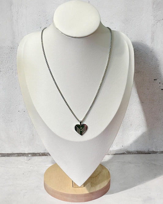 Bandera Corazón Plateada