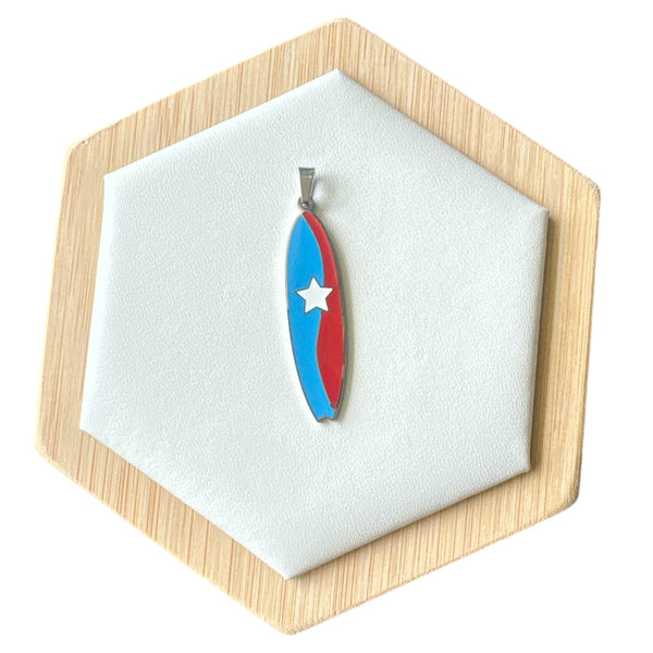 Collar Tabla de Surfing  con los Colores de la Bandera.