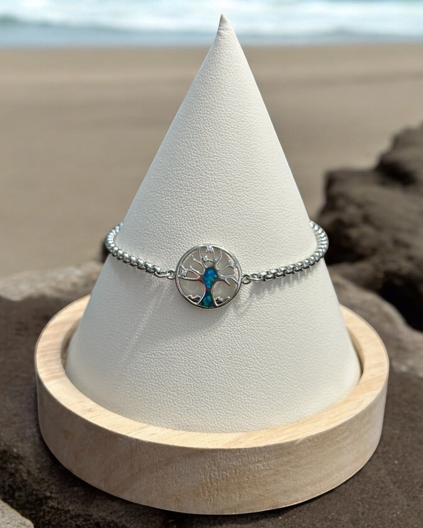 Pulsera  Árbol de la Vida en Plateada