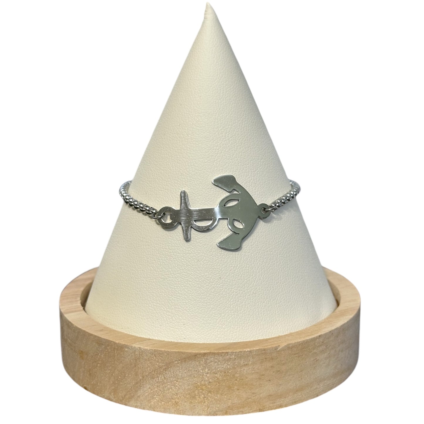 Pulsera  Ancla en Plateada