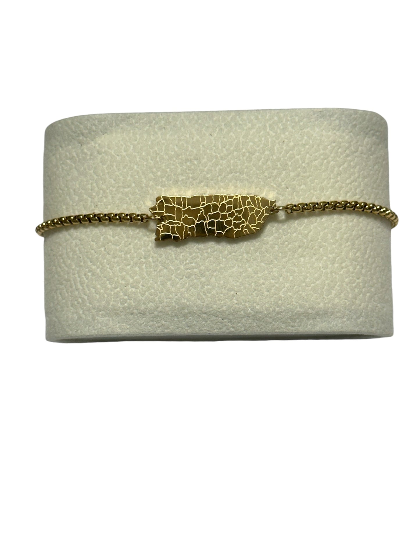 Pulsera Mapa con Pueblos Divididos Doradas