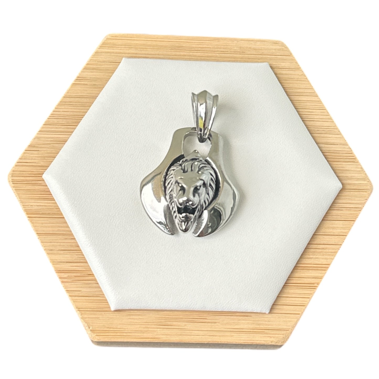 Collar Leon Plateado