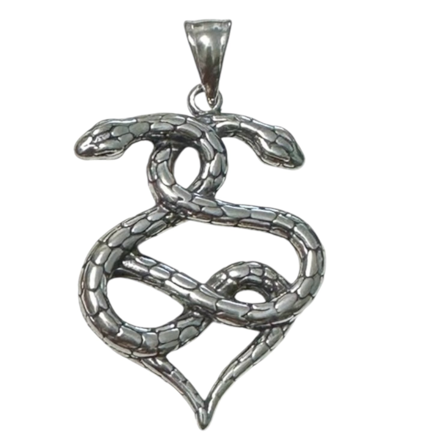 Collar Dos Serpientes en Plateado