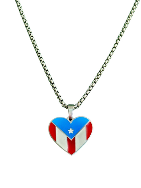 Bandera Corazon Multi en Plateado