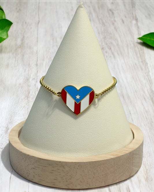 Pulsera Corazón Color Dorada