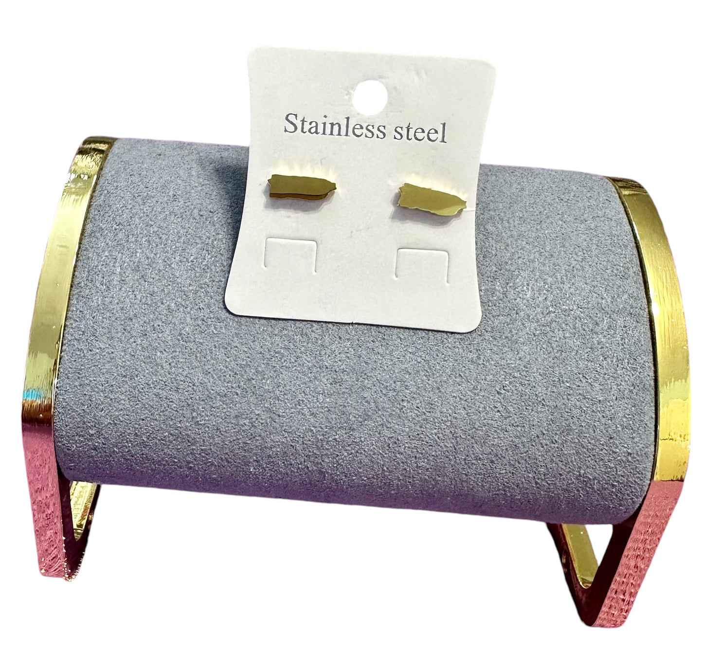 Set Mapa de PR Dorado Flat (Collar y Aretes)