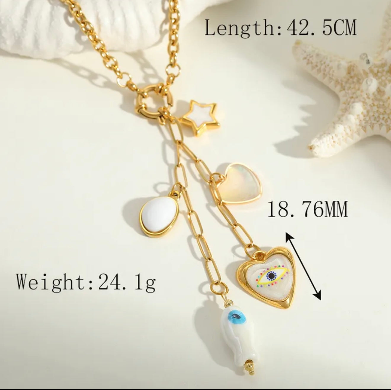 COLLAR OJO TURCO EN DORADO