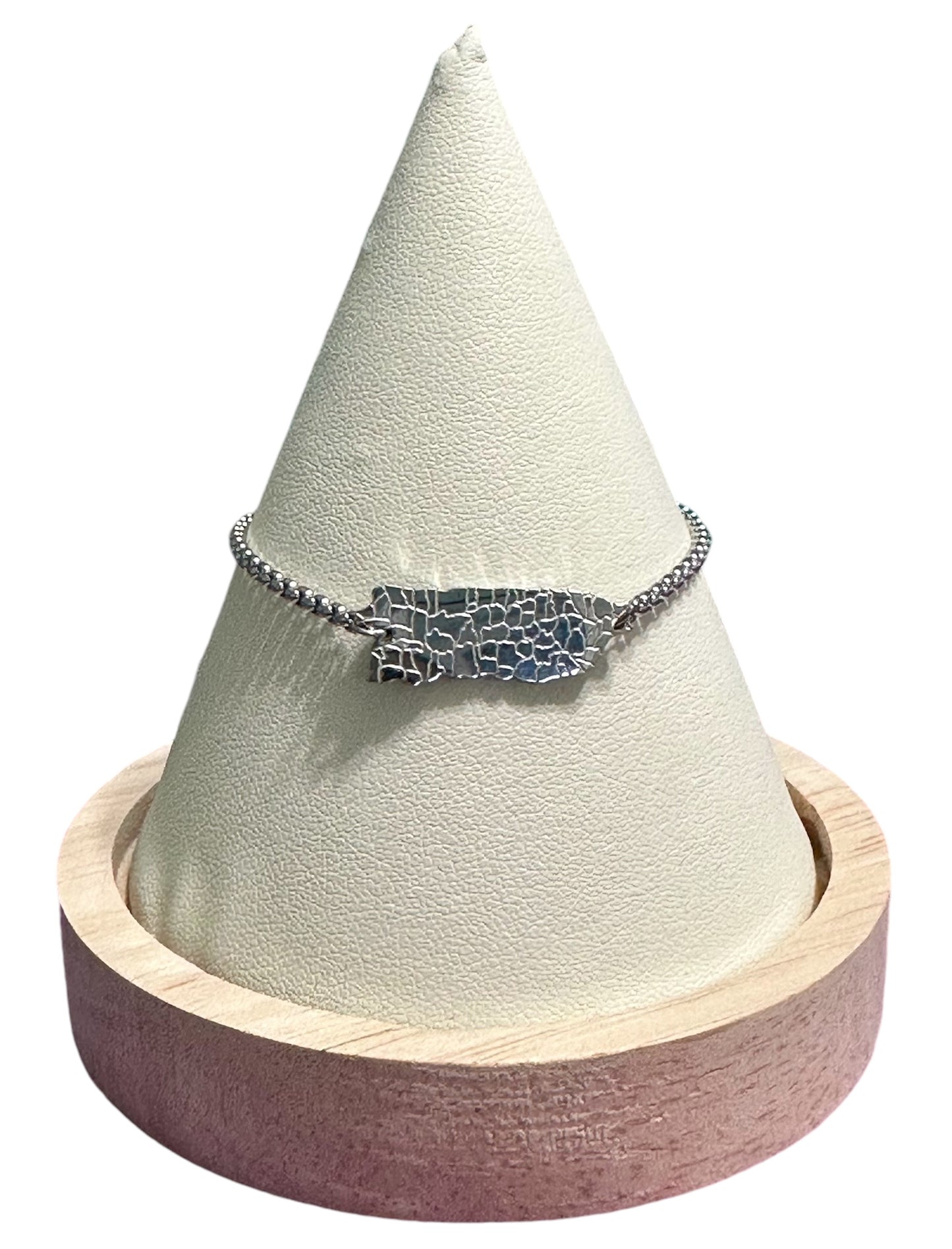 Pulsera Mapa con Pueblos Divididos Plateadas