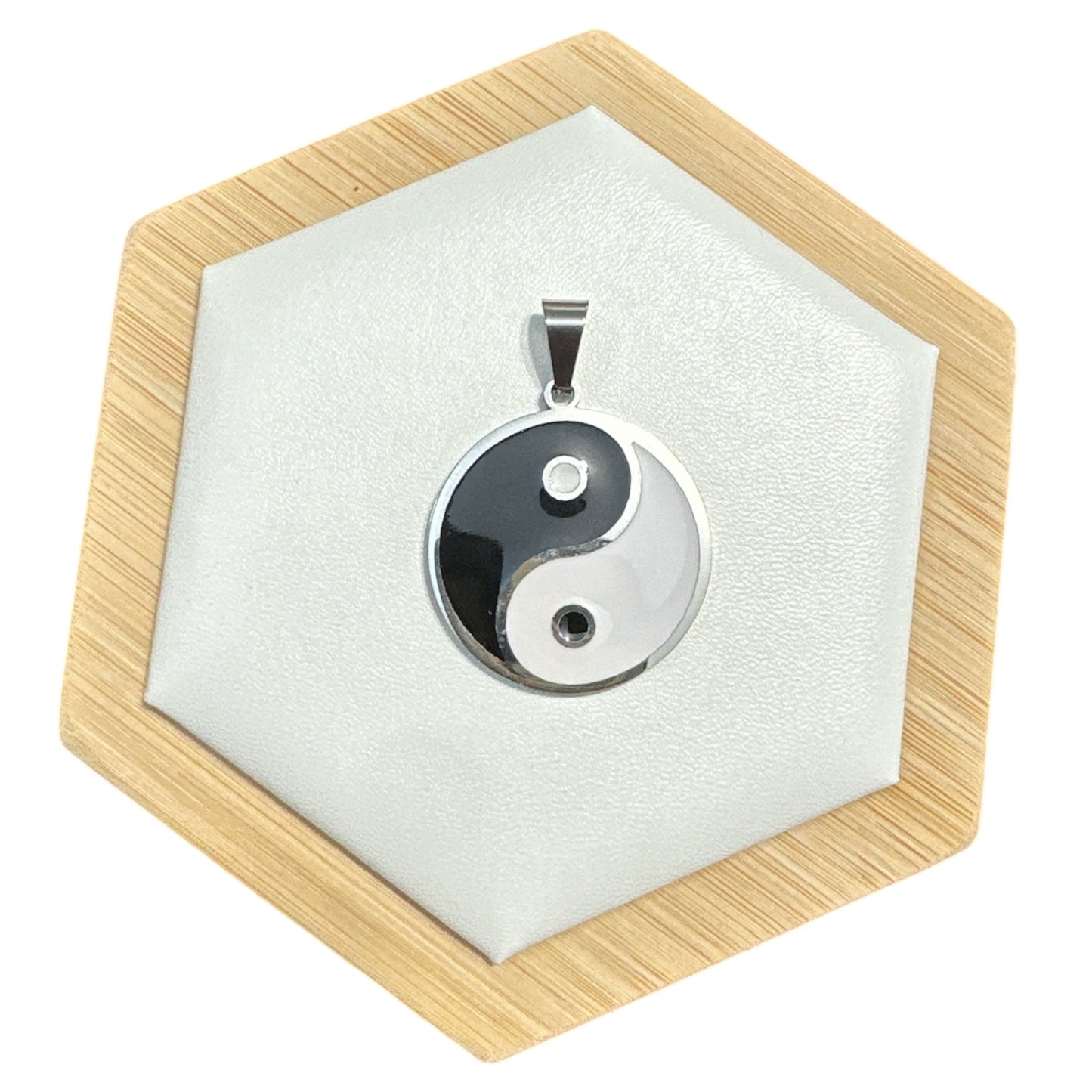 Set Ying Yang en Plateado (Pantallas y Collar)