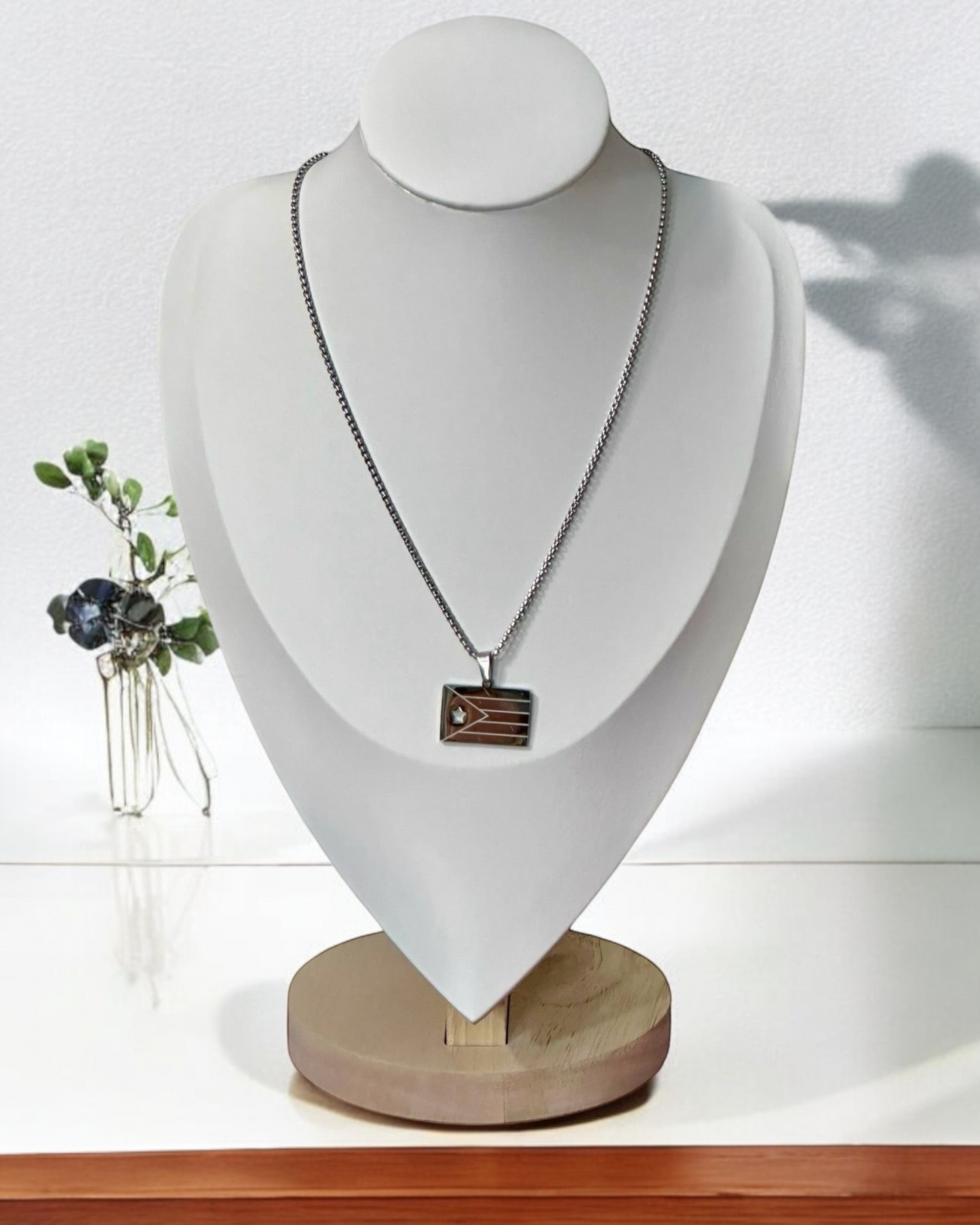 Bandera de Puerto Rico Plateada