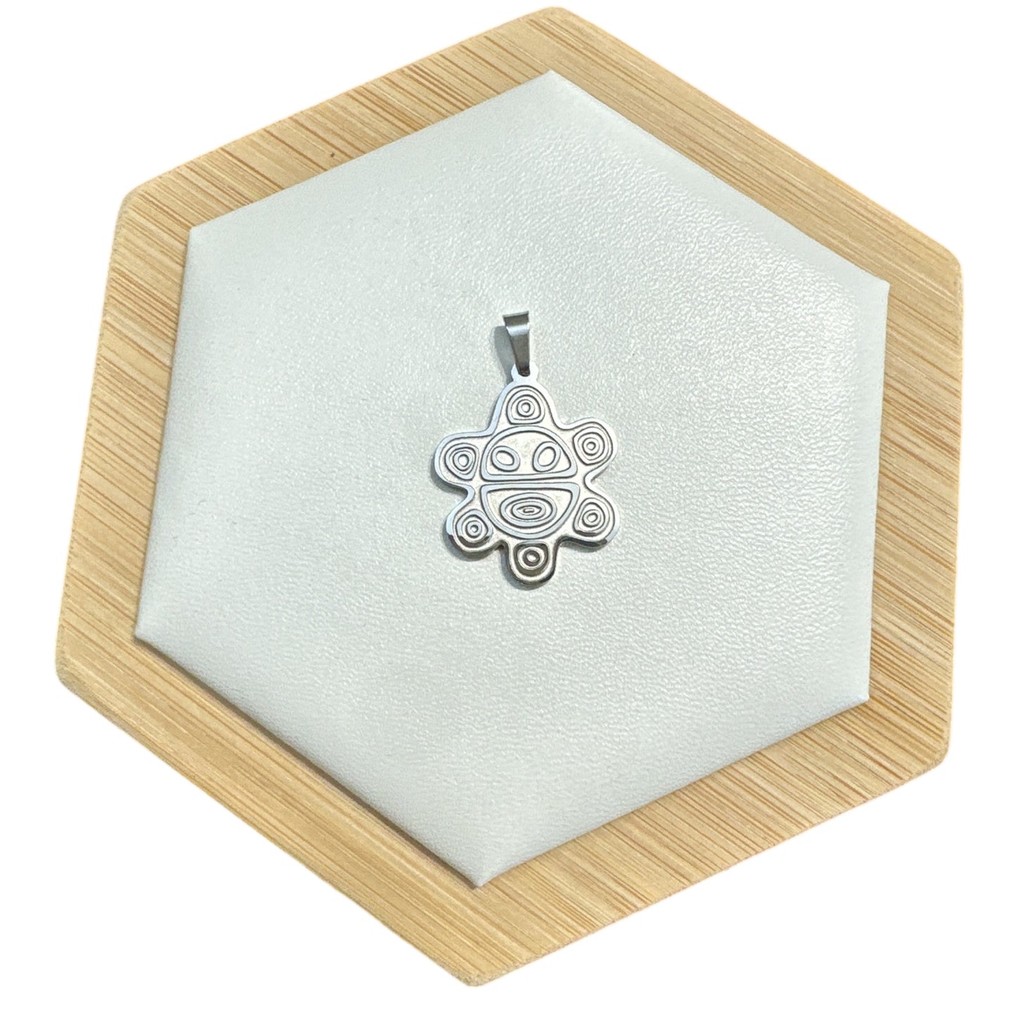 Collar Sol Taino Plateado (Mediano)