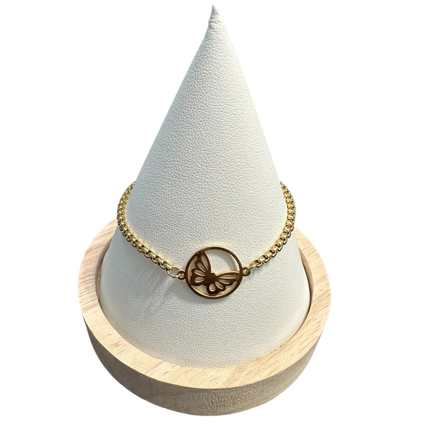 Pulsera Mariposa Color Dorada