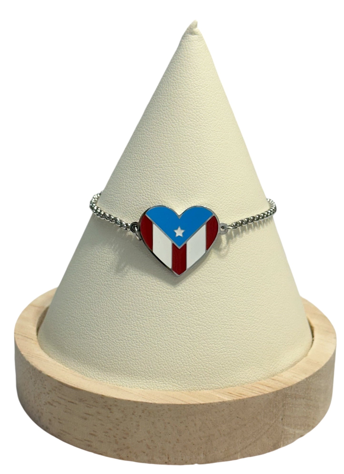 Pulsera Corazón Color Plateada