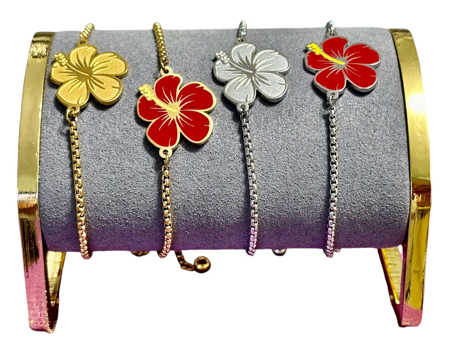 Pulsera Flor de Maga Plateada