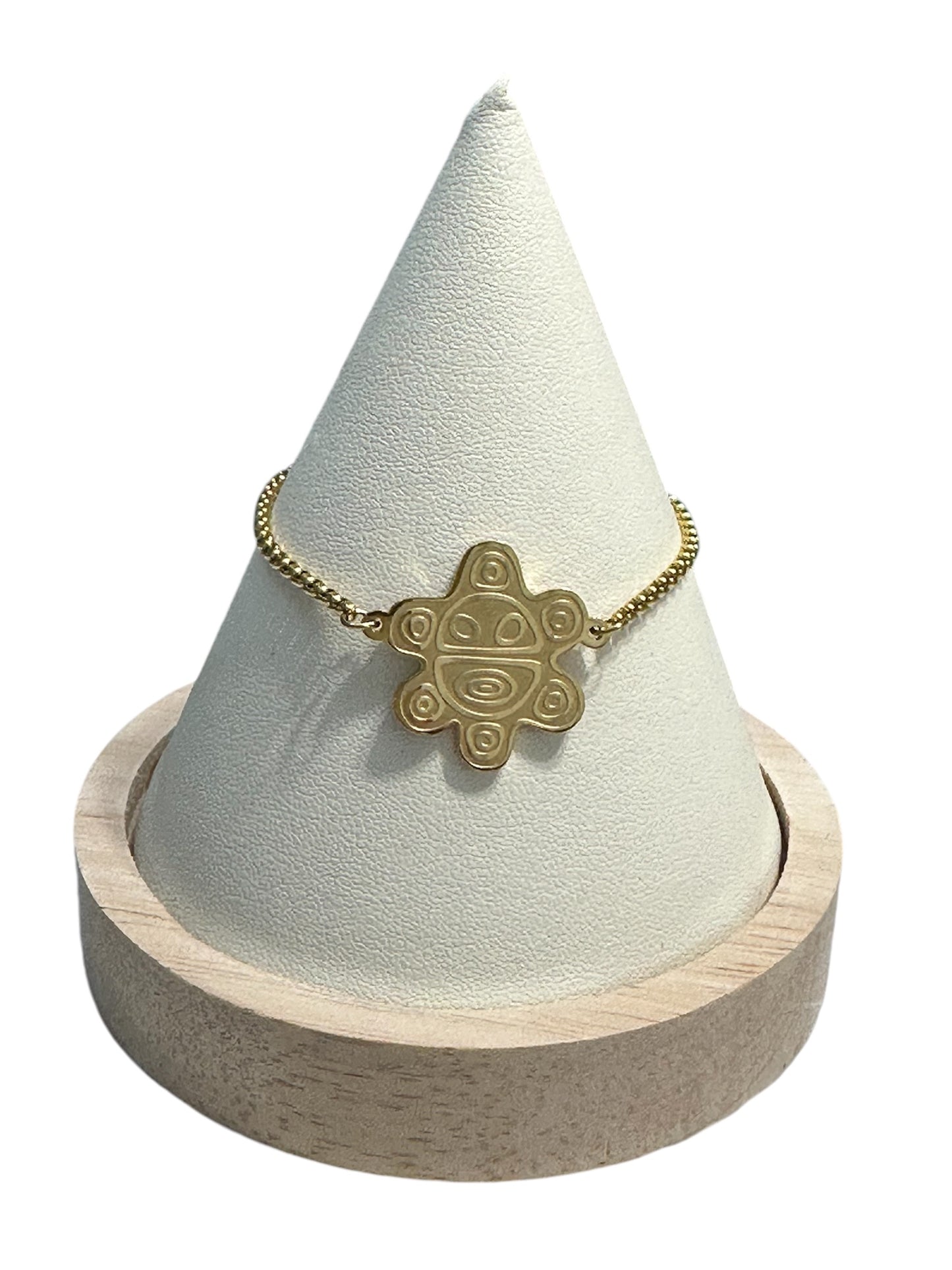 Pulsera Sol Taino Dorada