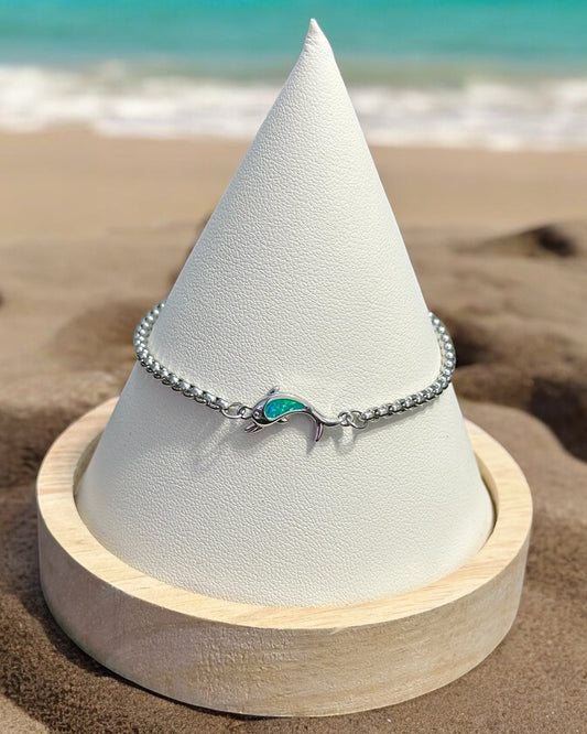 Pulsera Delfín en Plateada