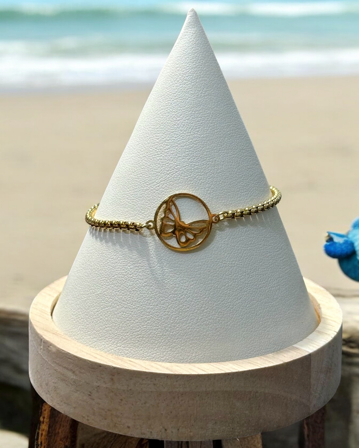 Pulsera Mariposa Color Dorada