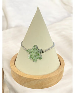 Pulsera Sol Taino Plateada