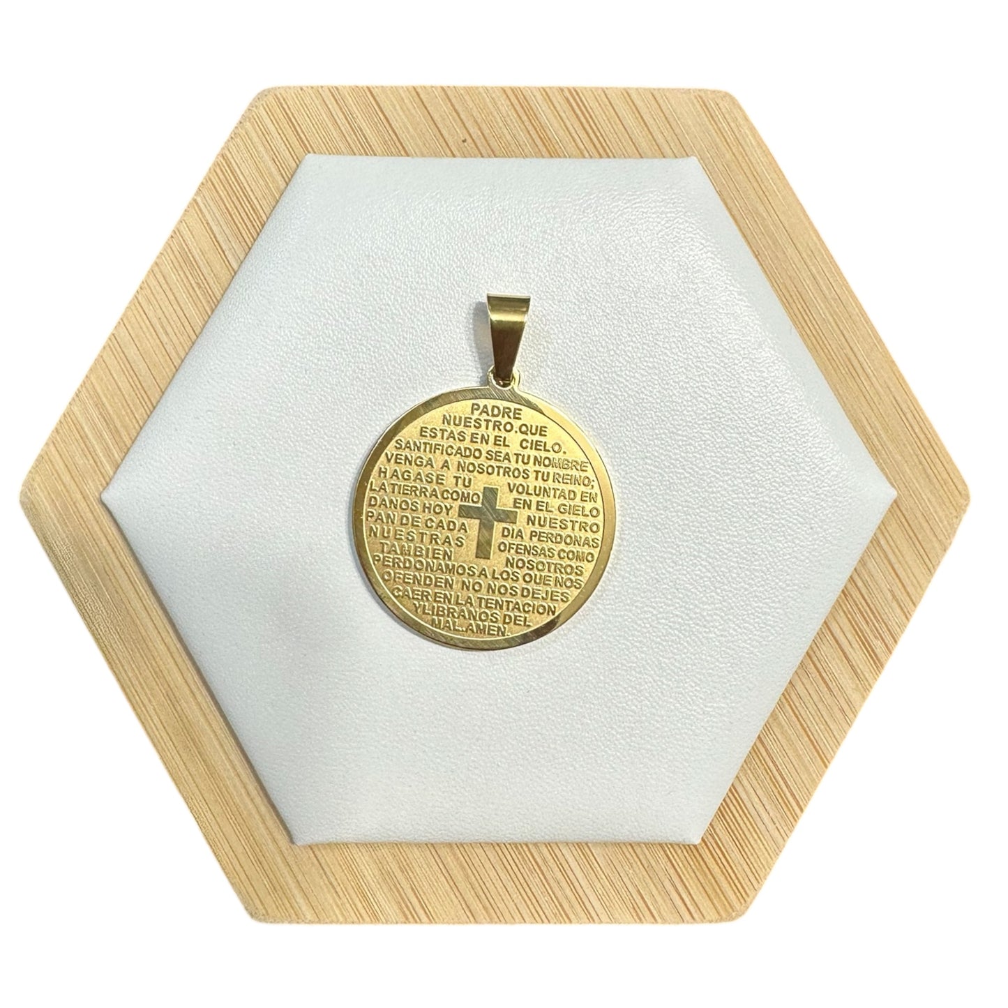 Collar Padre Nuestro en Dorado