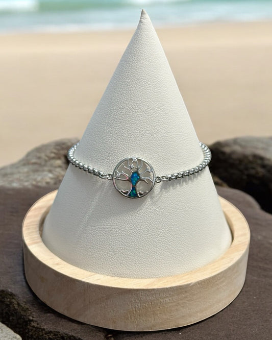 Pulsera  Árbol de la Vida en Plateada