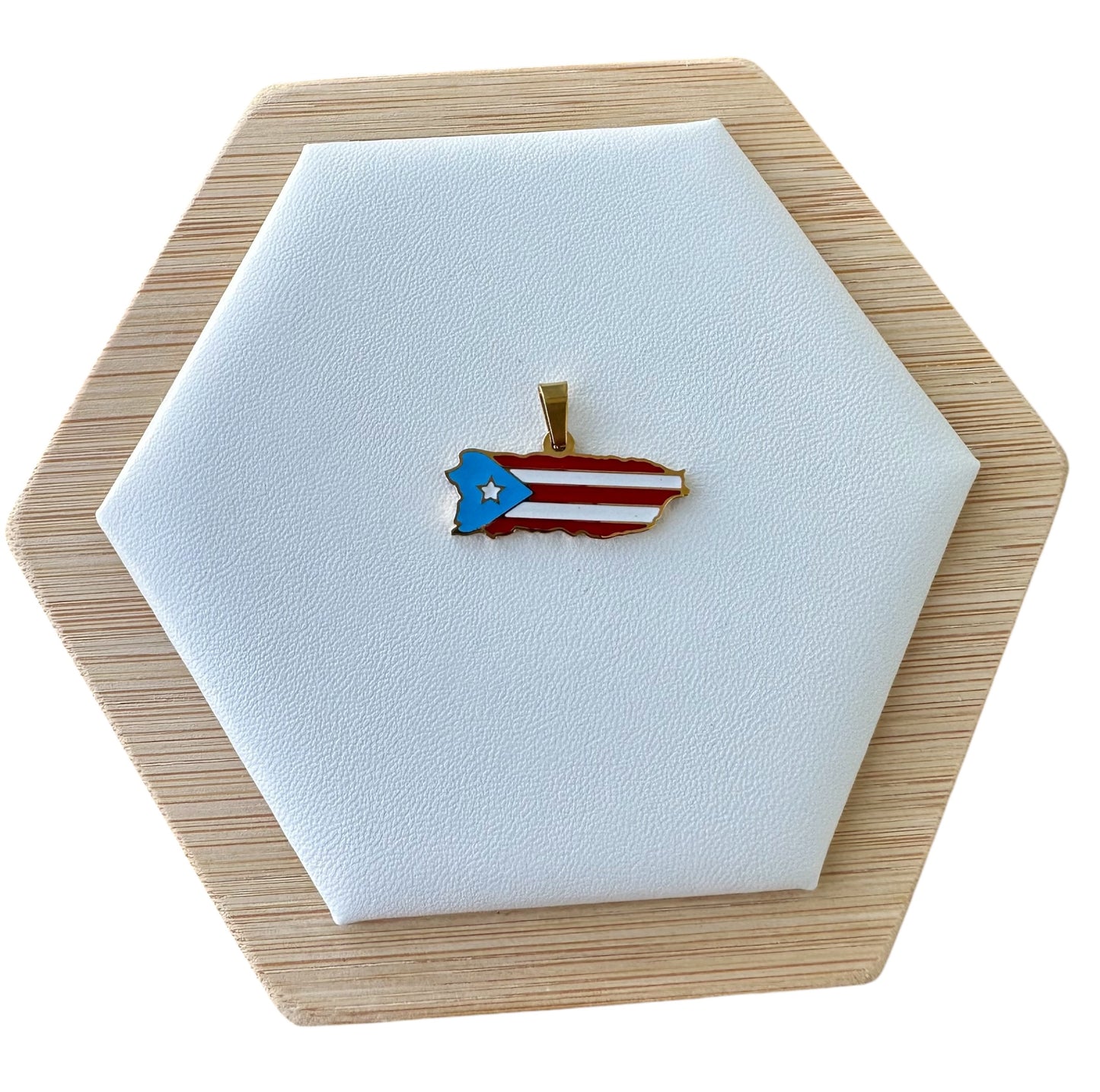 Collar Mapa de PR Multi en  Dorado