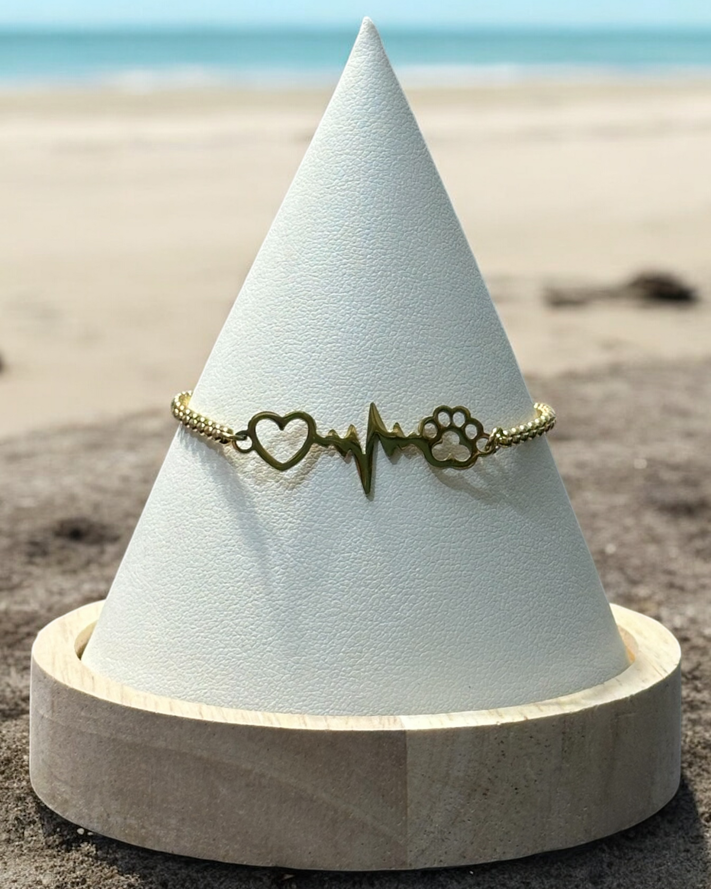 Pulsera Amo mi Mascota Dorada