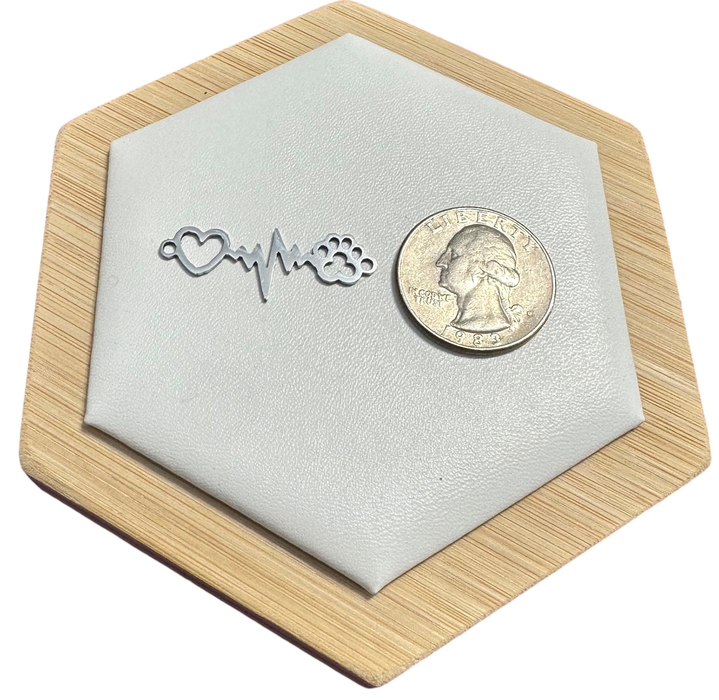 Set Mi Corazón Late por mi Mascota en Plateado (Collar y Pulsera)