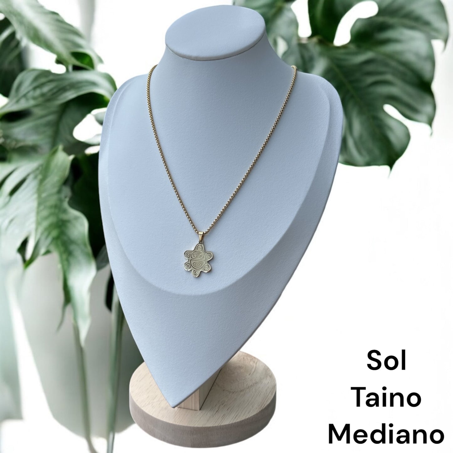 Collar Sol Taino Dorado (Mediano)