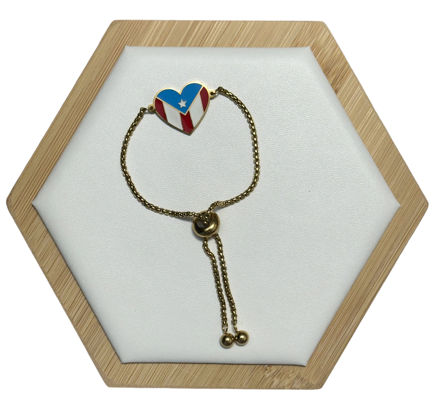 Pulsera Corazón Color Dorada