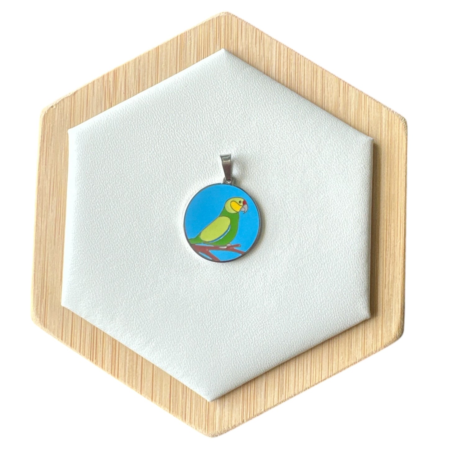 Collar Cotorra  de PR con los Colores de la Bandera.