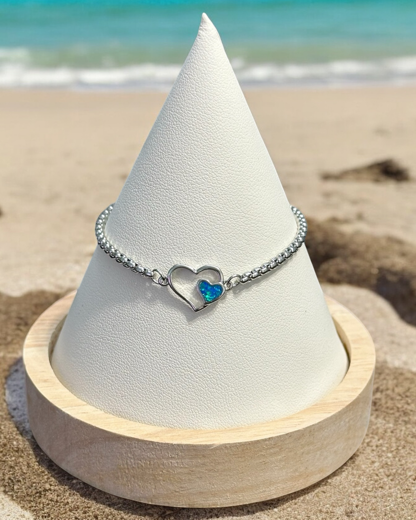 Pulsera  Corazón en Plateada