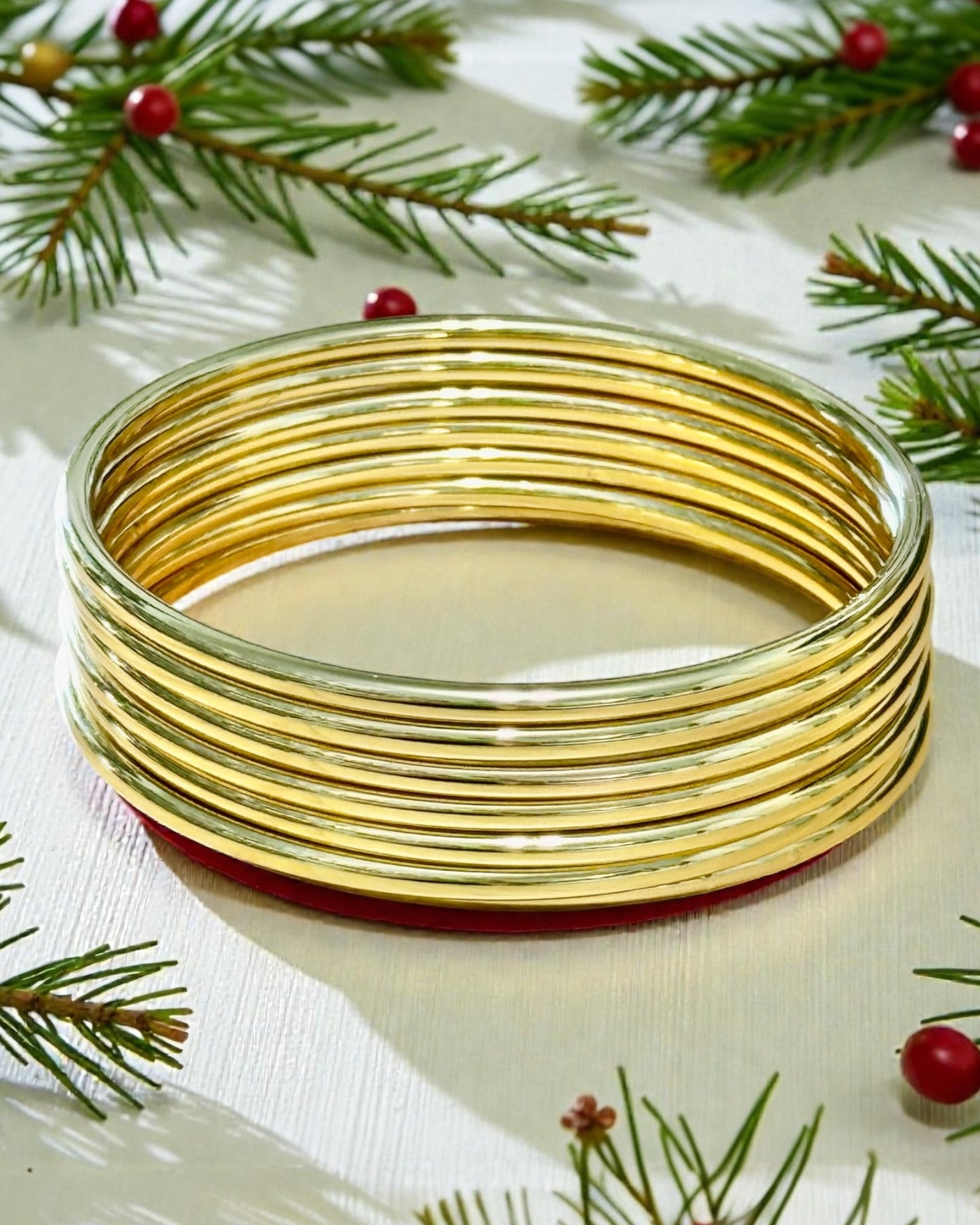 Set de 7 Bangle Bracelet Doradas