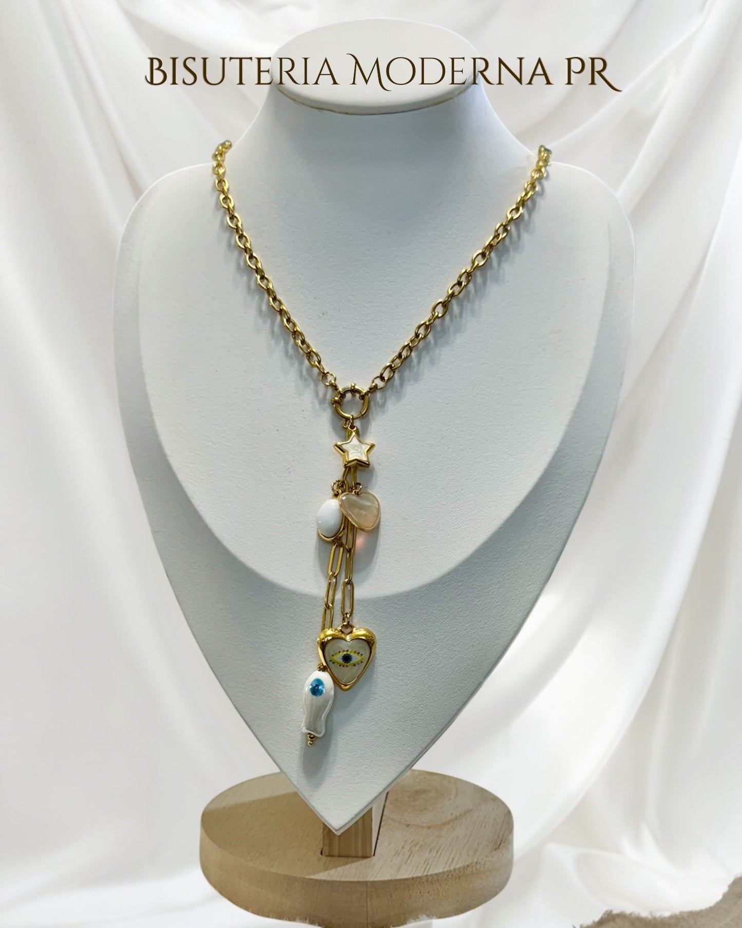 COLLAR OJO TURCO EN DORADO