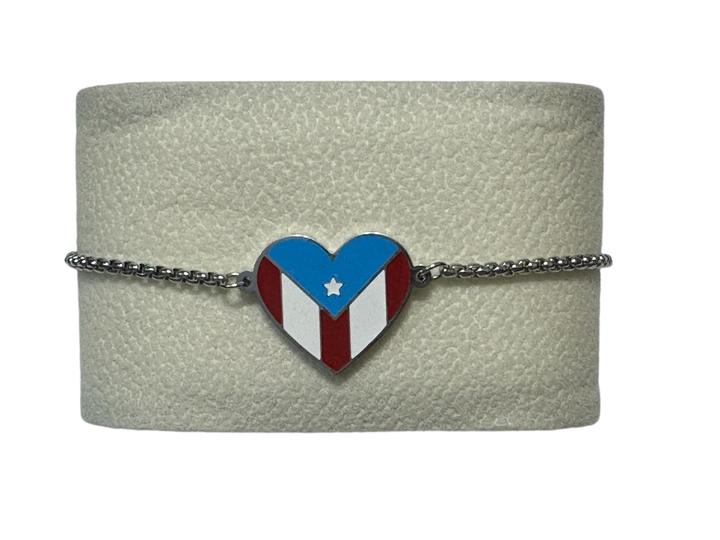 Pulsera Corazón Color Plateada