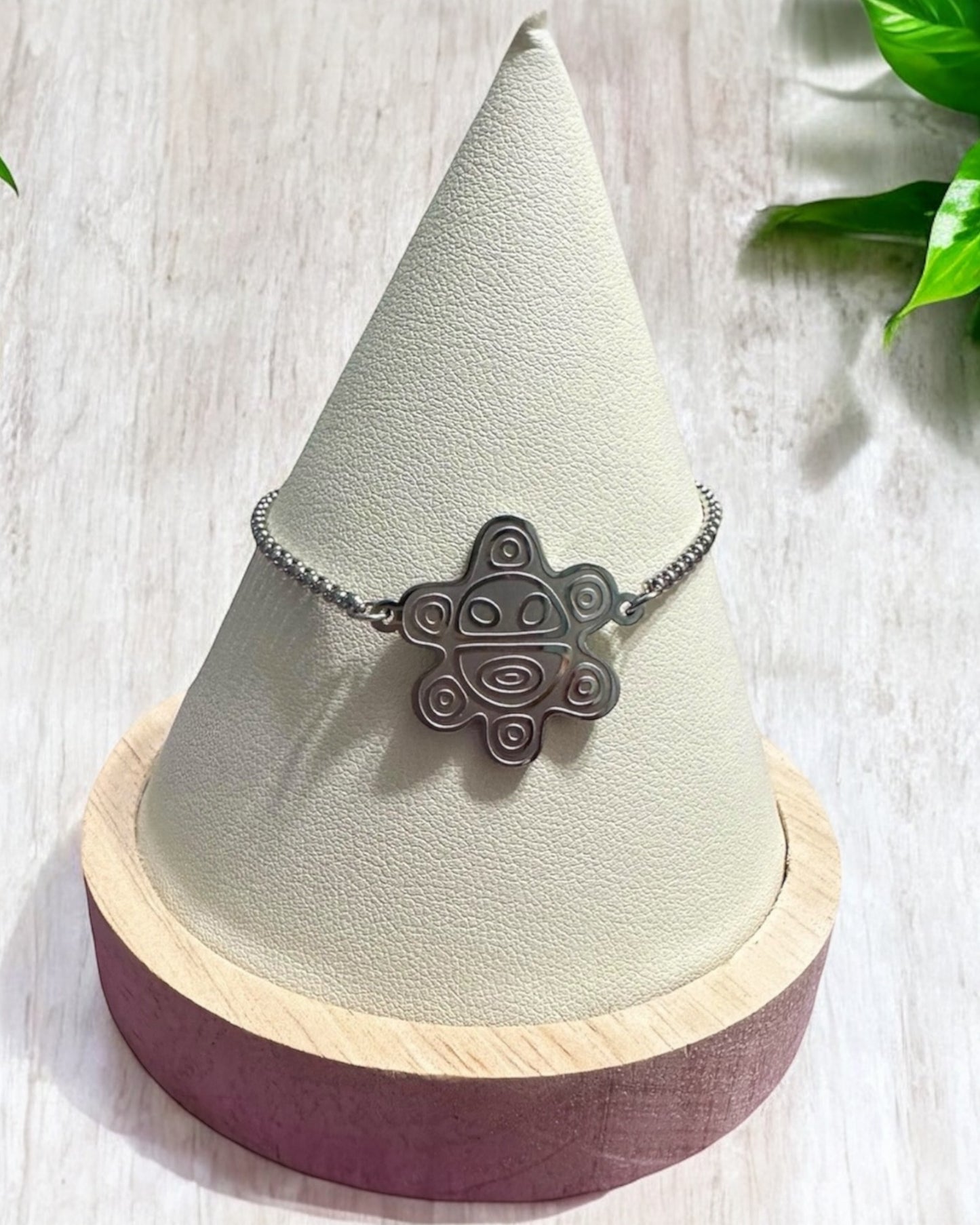 Pulsera Sol Taino Plateada