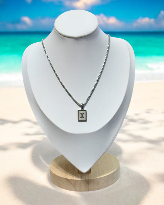 Inicial del Nombre Plateada
 Letra X