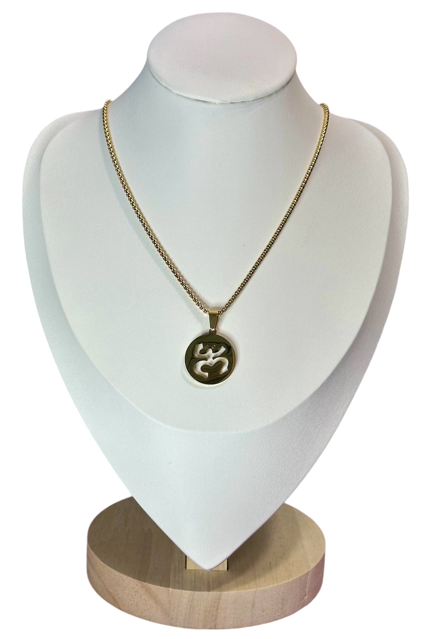 Set Coquí Taíno Redondo Dorado (Collar y Pulsera)