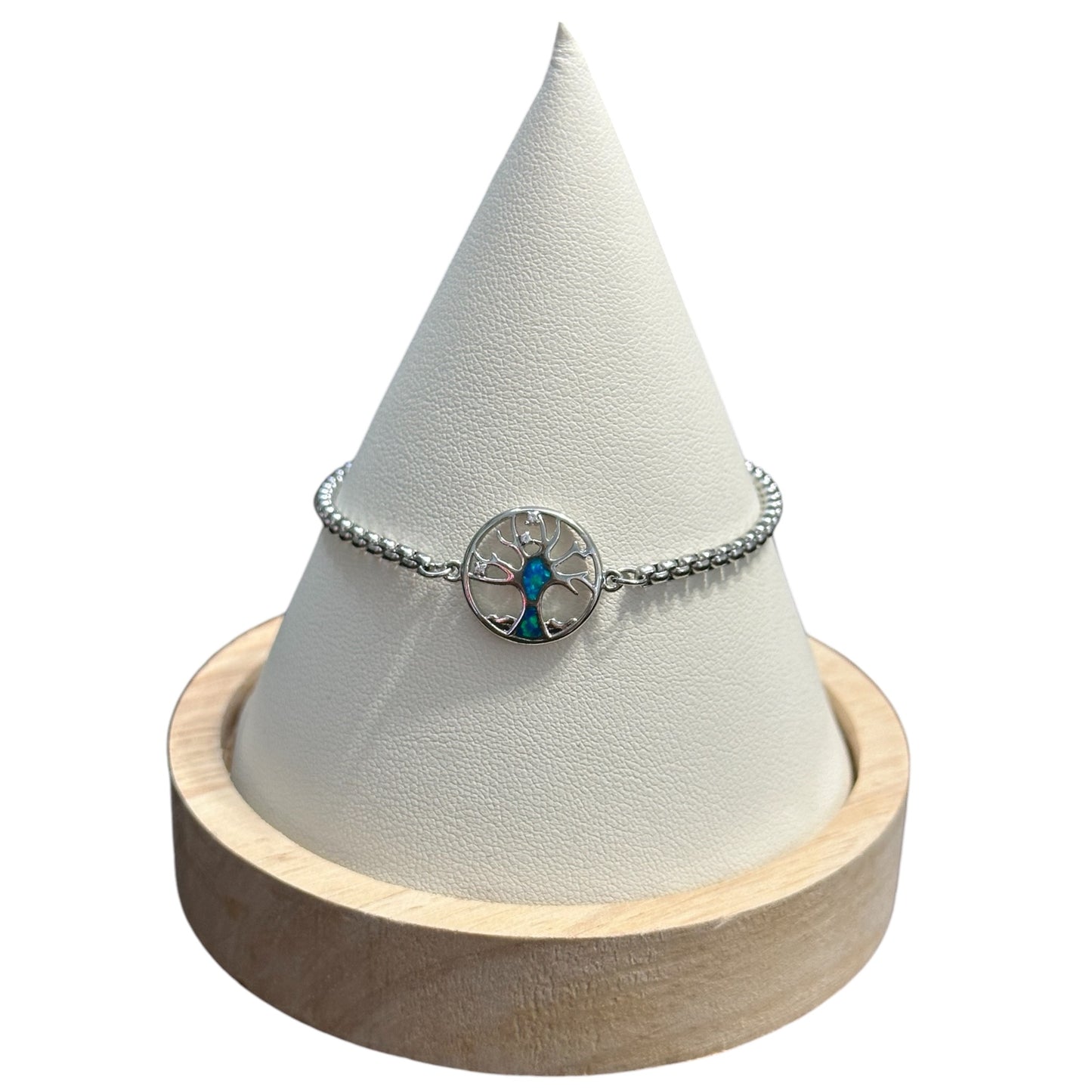 Pulsera  Árbol de la Vida en Plateada