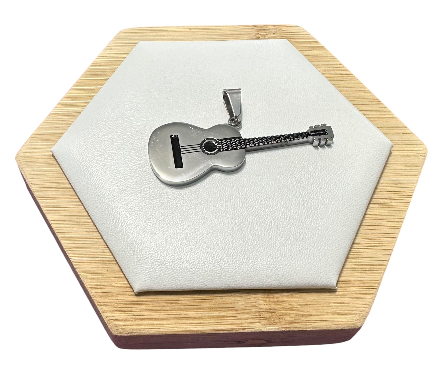 Collar Guitarra en Plateada