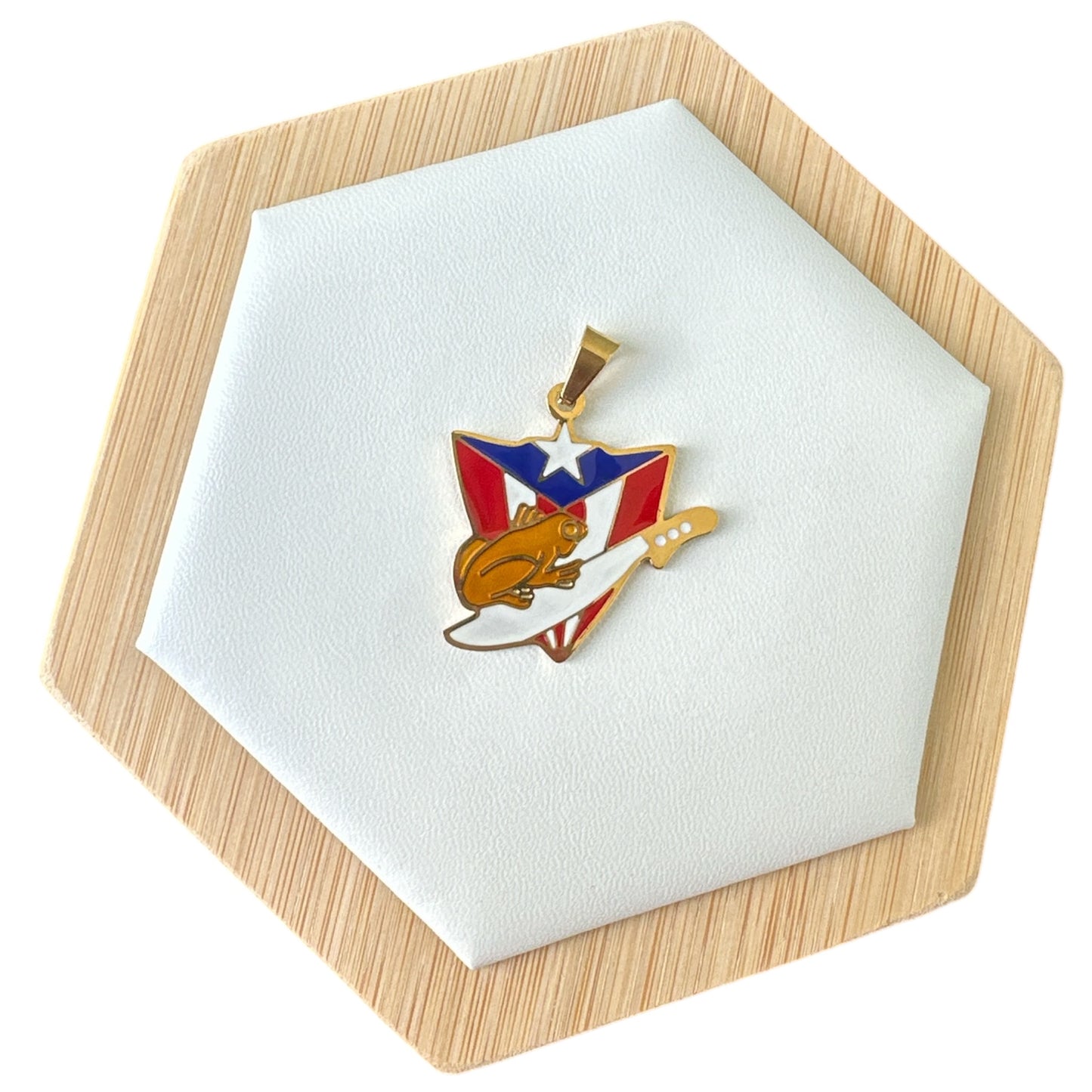 Collar Bandera Coqui/Machete Dorado