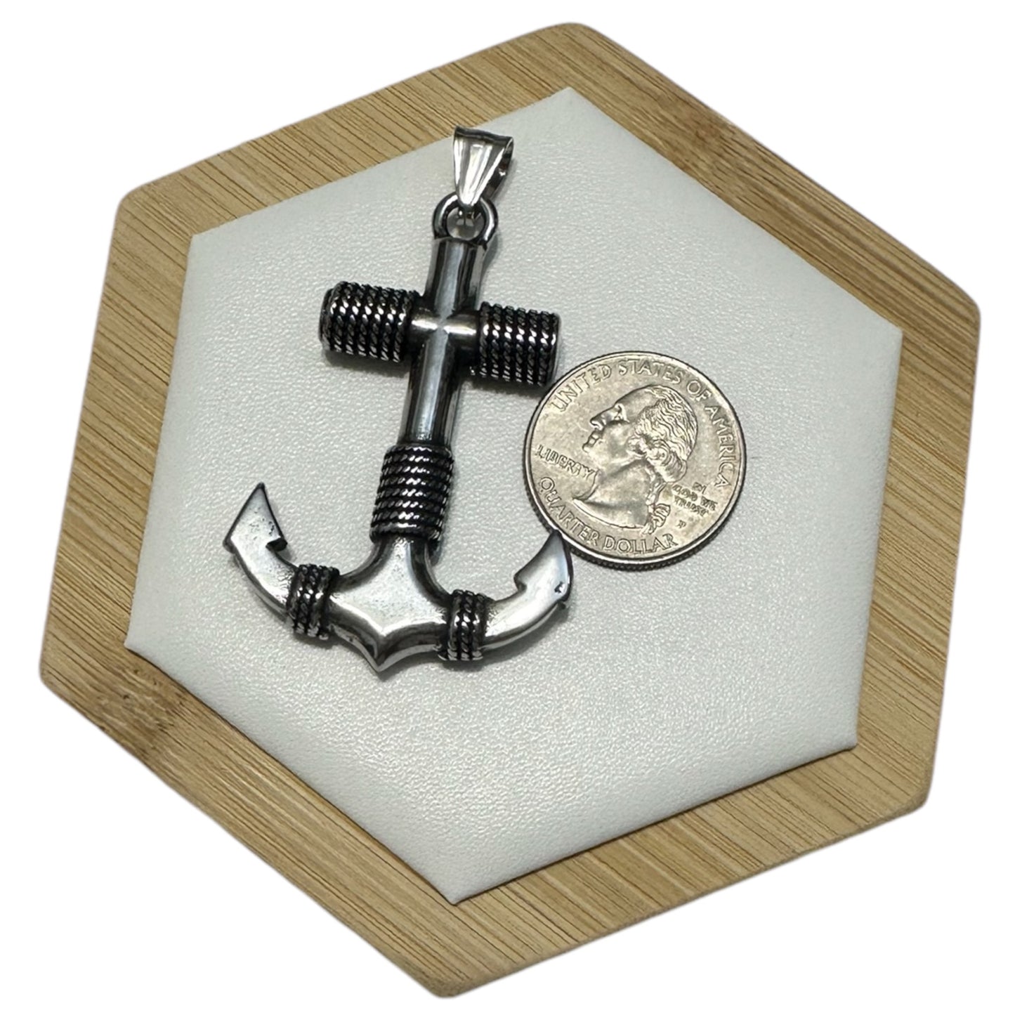 Collar Ancla en Plateado