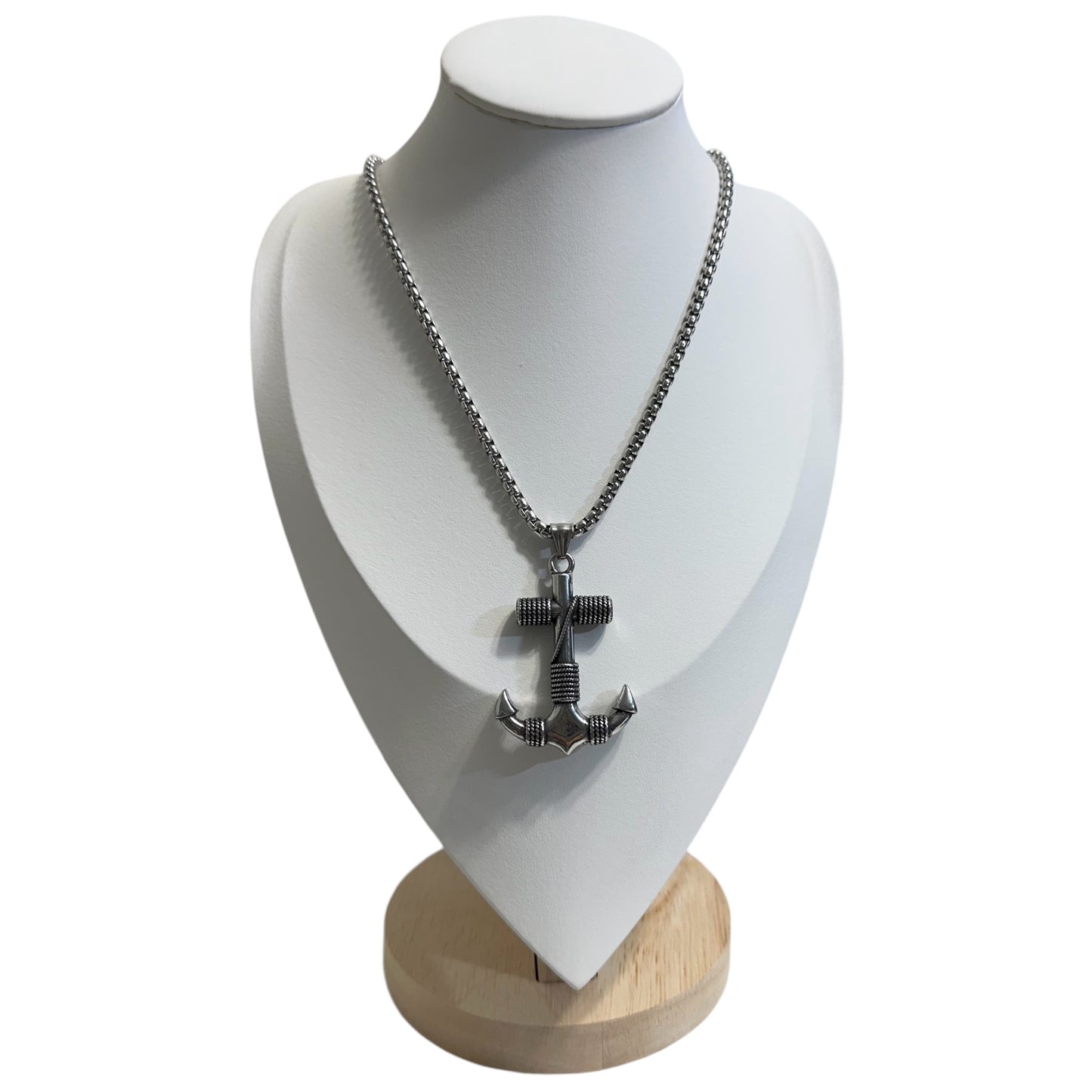 Collar Ancla en Plateado