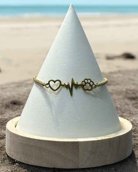 Pulsera Amo mi Mascota Dorada